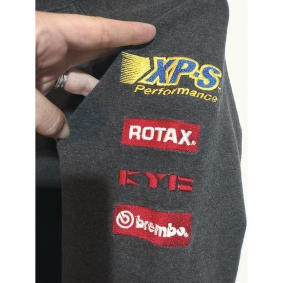 Ski-Doo Bombardier gray and yellow hoodie men or woman size large - Picture 4 of 10